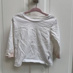 Gerber 18M Boys Girls White Long Sleeve Kids Tee Shirt Blouse